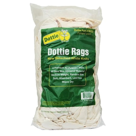 Dottie L.H. Dottie 2 lb Bag New White Knit Rags RGZ2